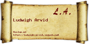 Ludwigh Arvid névjegykártya